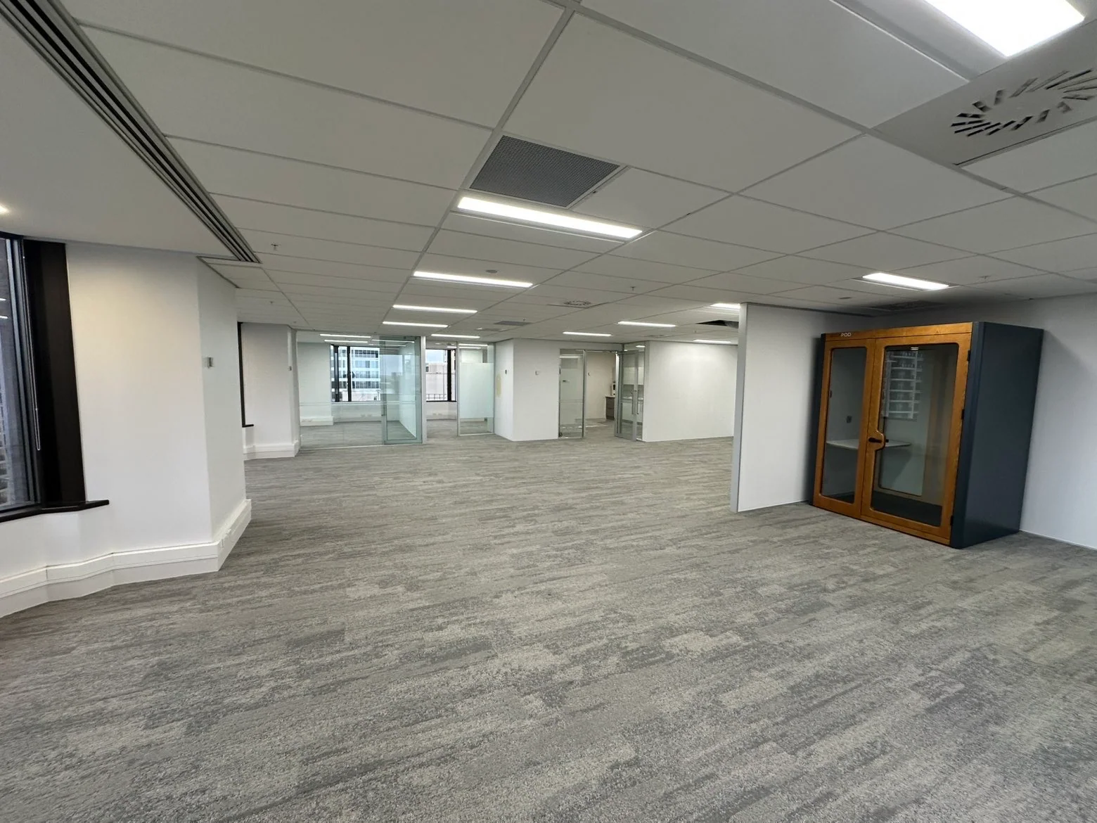 Wide view of the refurbished office