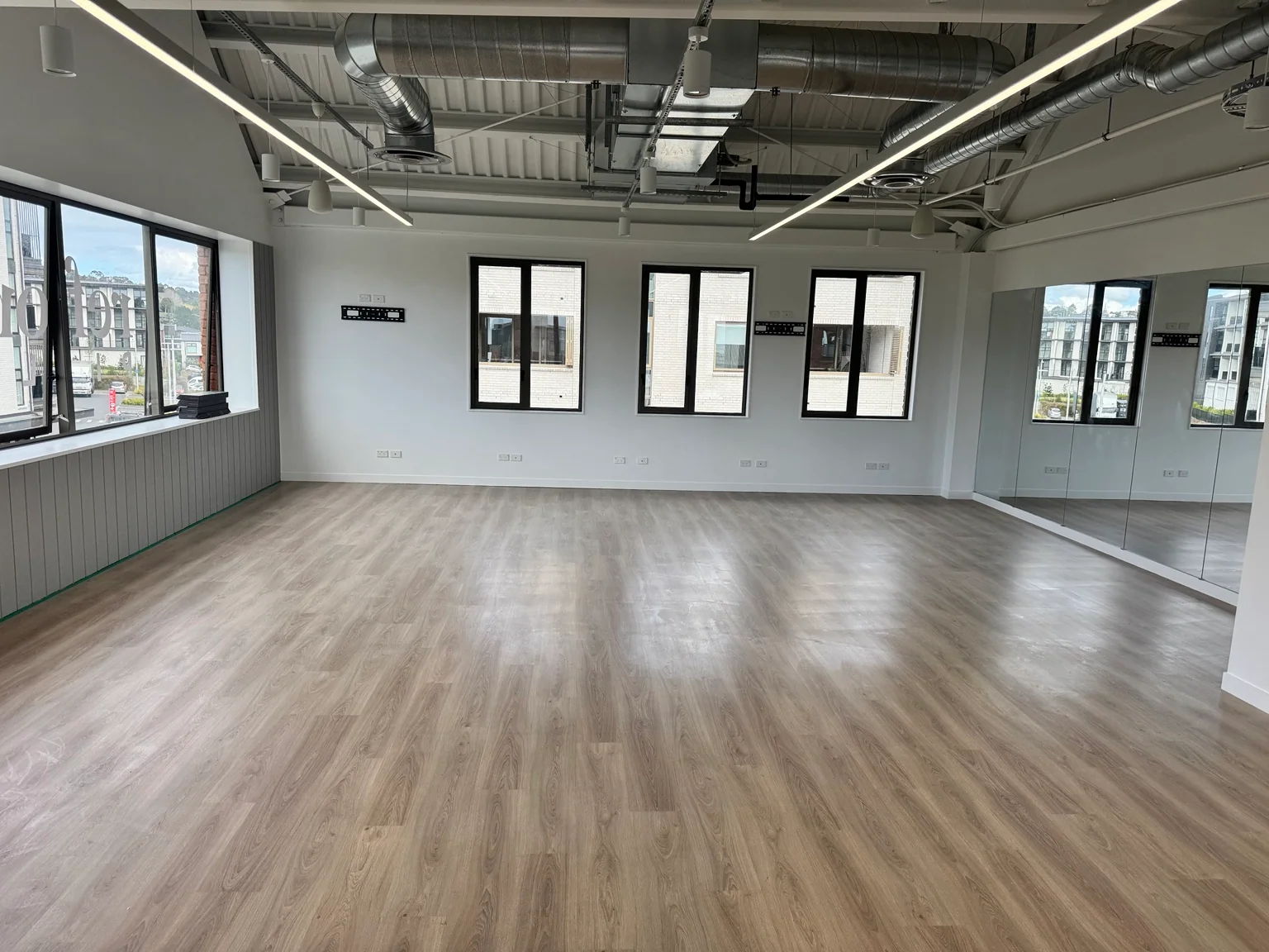Reformer Pilates studio interior before equipment setup