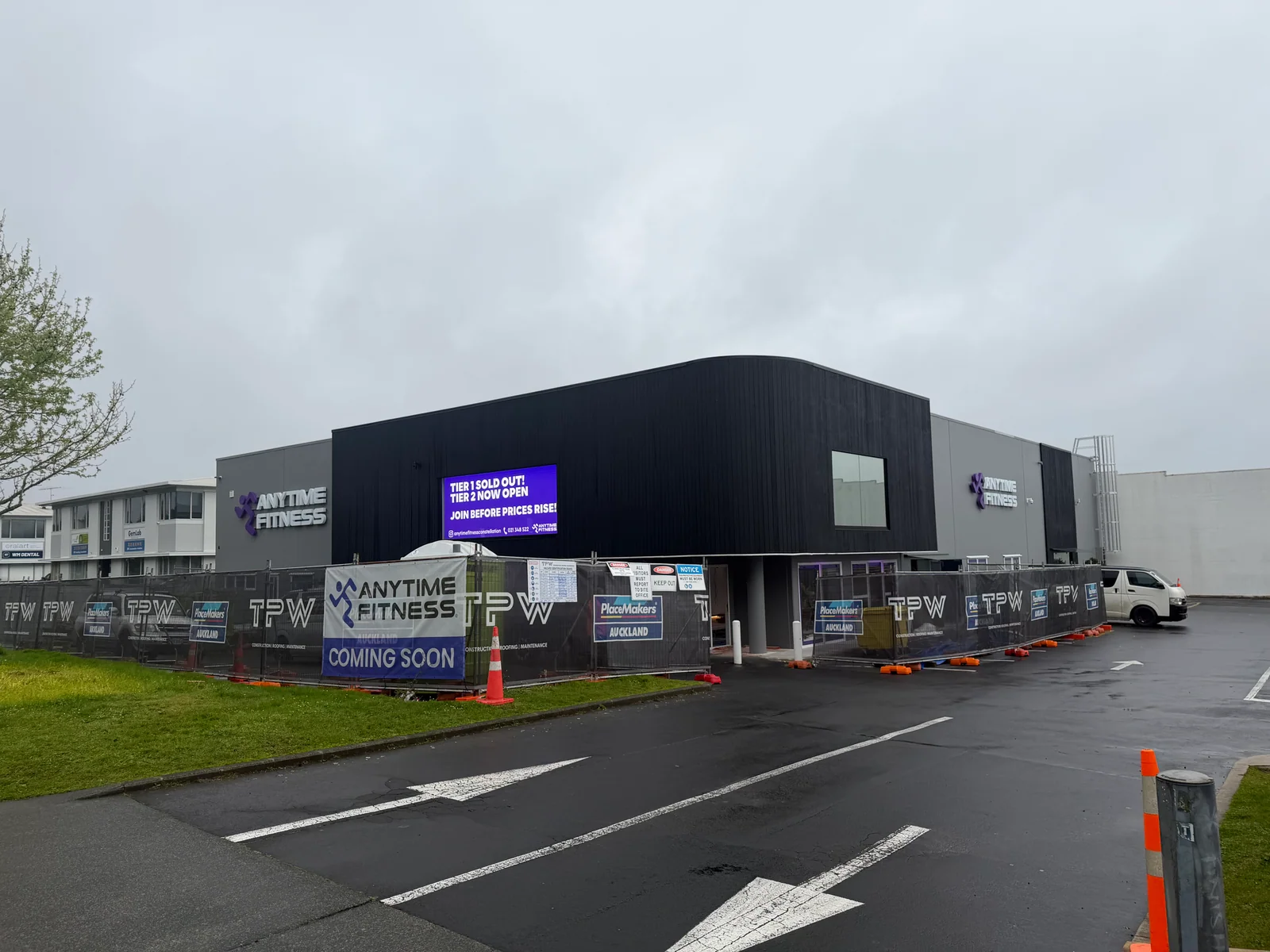 Anytime Fitness Constellation exterior during the fit-out